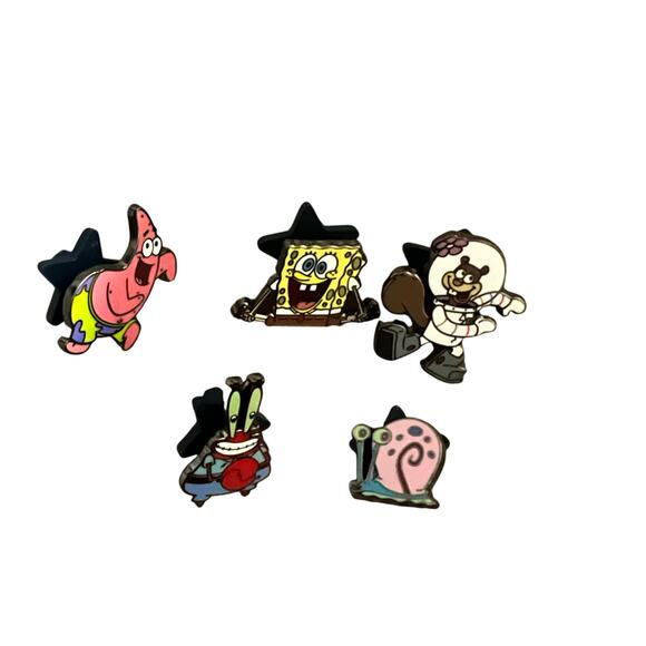 Nickelodeon SpongeBob SquarePants Collectible Enamel Pin Set of Five - Picture 1 of 1